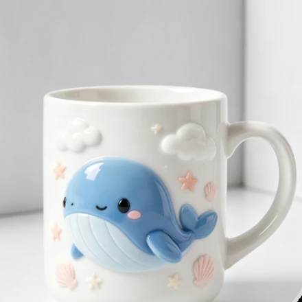 鲸鱼杯子设计效果